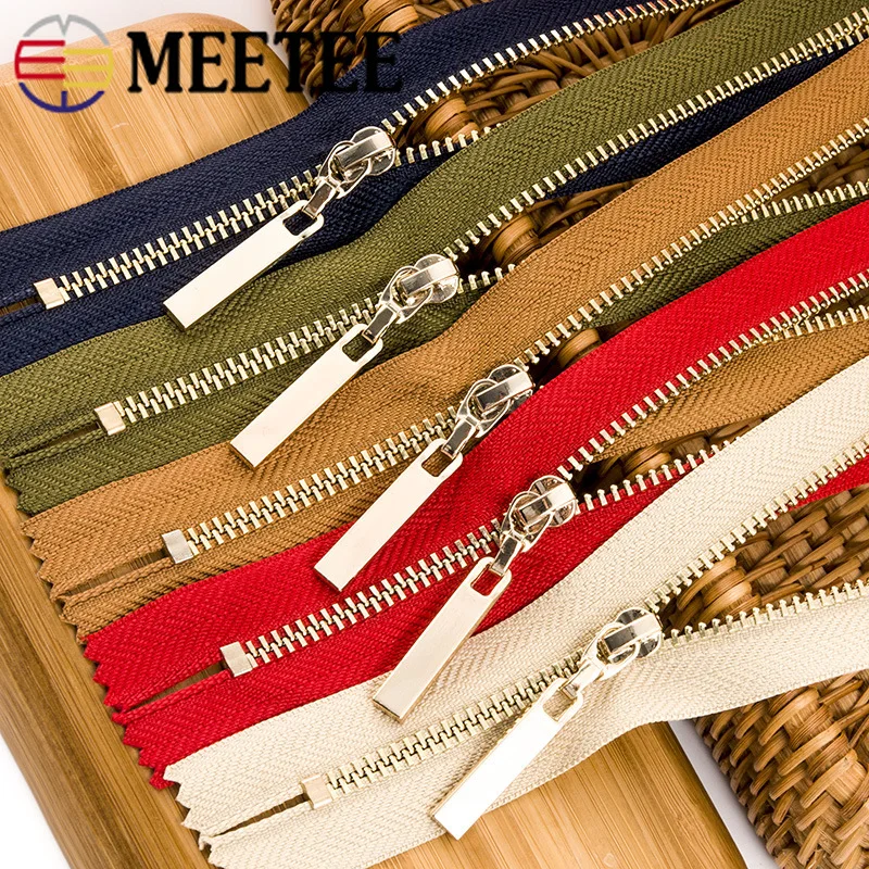 3 шт. Meetee 3#20 см металлическая молния Медь зуб Closeend застежка-молния одежда джинсы карман на молнии сумки кошелек Ремонтный комплект аксессуары
