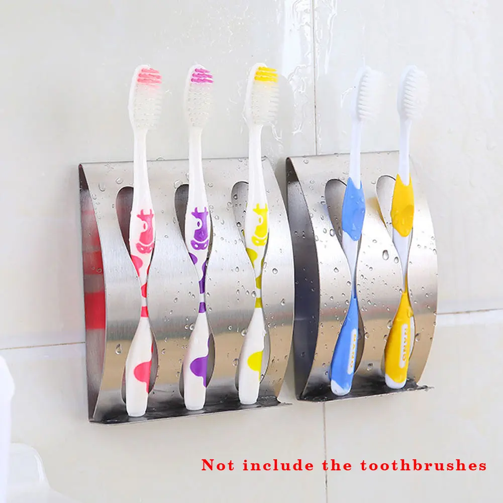 Держатель для зубной щетки из нержавеющей стали|adhesive toothbrush holder|bathroom accessoriestoothbrush