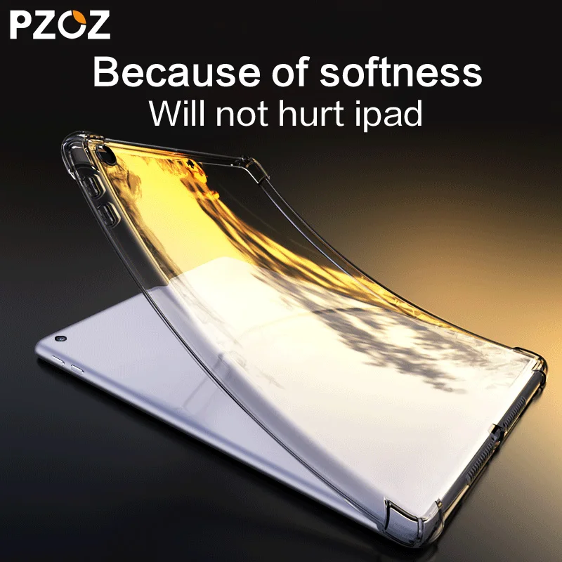 Чехол PZOZ для iPad Pro Air 10 2 5 9 7 дюйма 2020 2019 mini 3 4 силиконовый Ударопрочный Мягкий 11 12