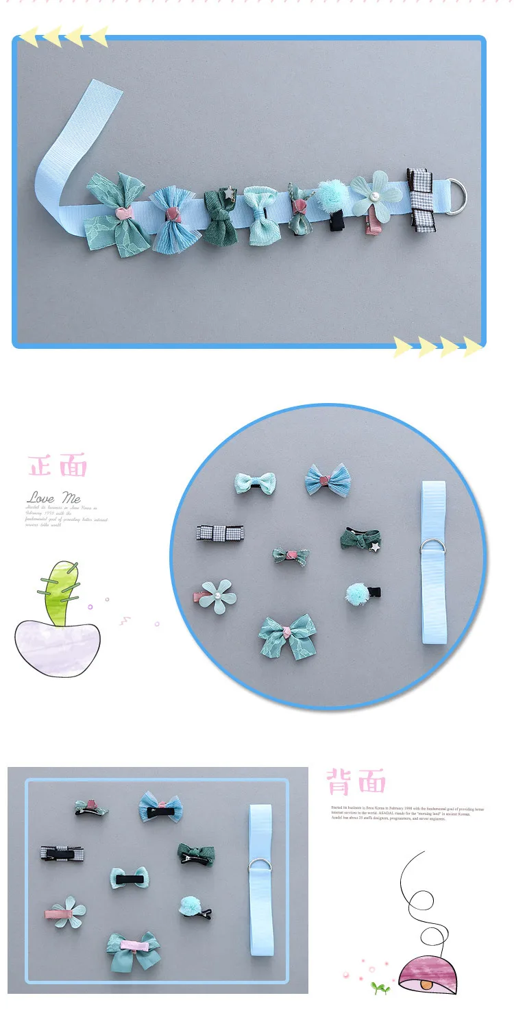 Conjunto de bandas para el pelo de los ni&ntilde;os, clips para el pelo de estilo lindo coreano, accesorios para el cabello, pasador bonito, 1 gran oferta-3