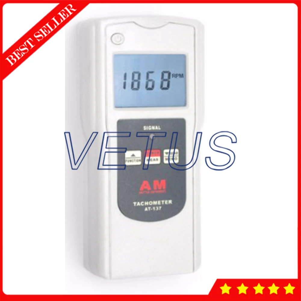 AT-137P Digital Display Tachometer With 50 to 600mm Laser tach detecting distance For Motor Fan washing machine Automobile | Инструменты