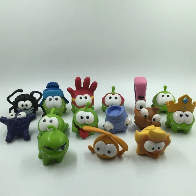 10pcs/set Rope Frog Game Figures Doll Cut The Rope Om Nom Candy Gulping Monster Toys Action Figure Toy Children Kid Gift