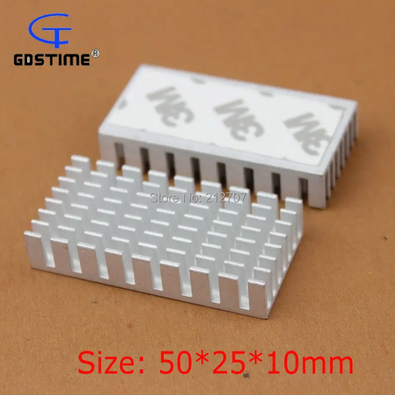 

1 Pieces/lot Gdstime 50x25x10mm DIY Radiator Aluminum Heatsink Cooler
