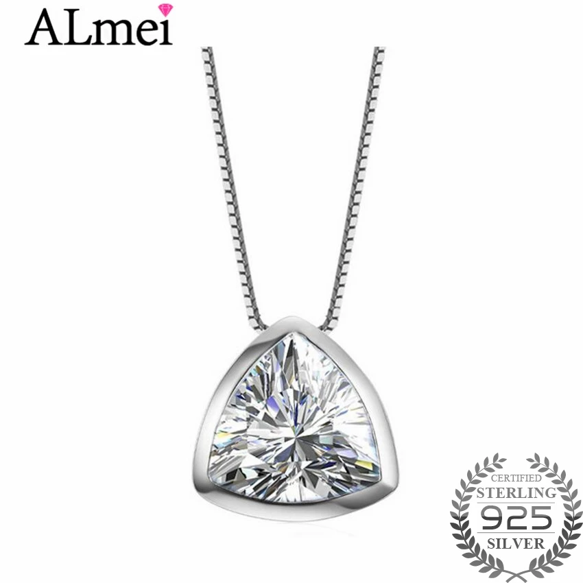 Almei однотонные ювелирные изделия из стерлингового серебра 925 пробы блестящий
