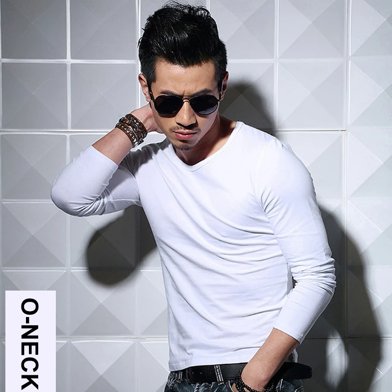 2017 брендовая футболка Для мужчин Новинка весны! Модное платье с О-образным