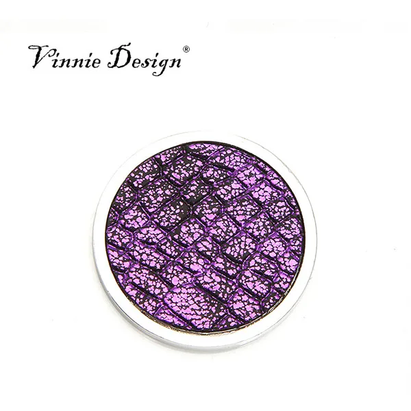 Vinnie дизайн ювелирных изделий Новая мода кожа монета для рамки кулон 33 мм Монета