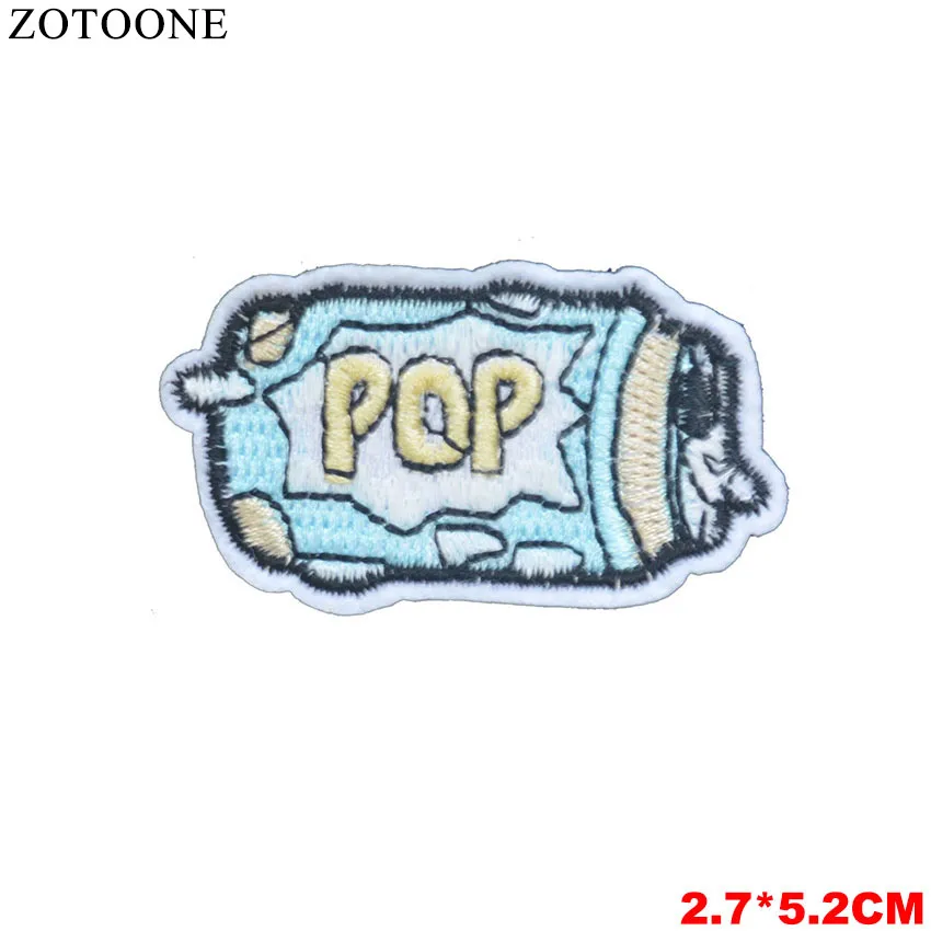 ZOTOONE Единорог Вышивка патч UFO Турция бабочка собака в банане велосипед патч для одежды железо на сердце нашивки DIY логотип значки A - Цвет: PE0965