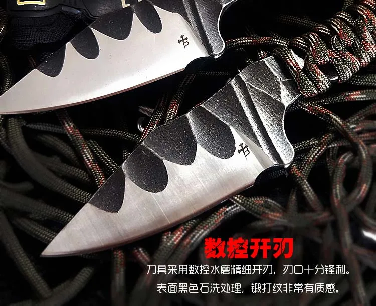 60HRC Survival knife outdoor DC53 steel high hardness small straight essential tool edc self-defense Favorites | Инструменты