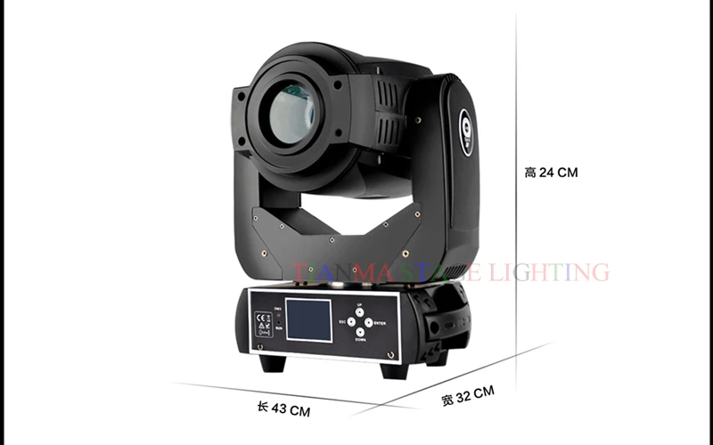 2pcs/ RGBW 4IN1 90W moving head lights / led pattern 7 colors + white +8 gobo dmx spotlight professional dj equipment | Лампы и