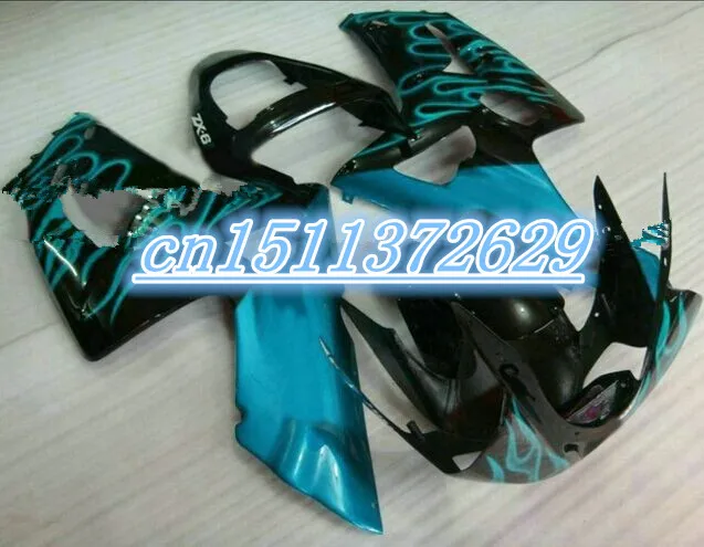 

Привет-класс ABS комплект обтекателей для Kawasaki NINJA ZX 6R 636 03 04 ZX-6R тела ZX6R 2003 2004 ZX 6R 03 04 ABS Обтекатели голубое небо