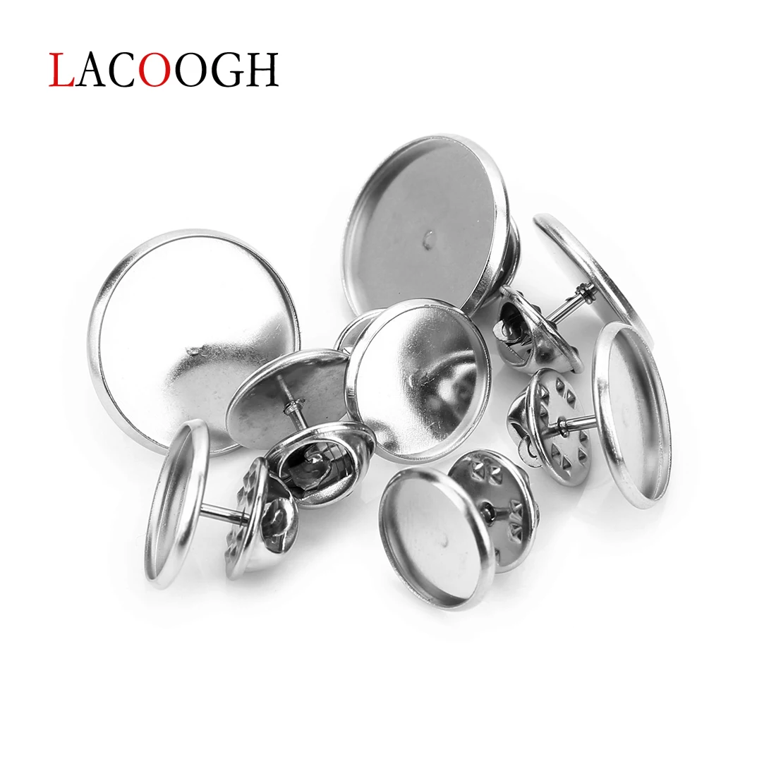 Пустая основа для броши из нержавеющей стали 20 шт./лот подходит круглой рамки