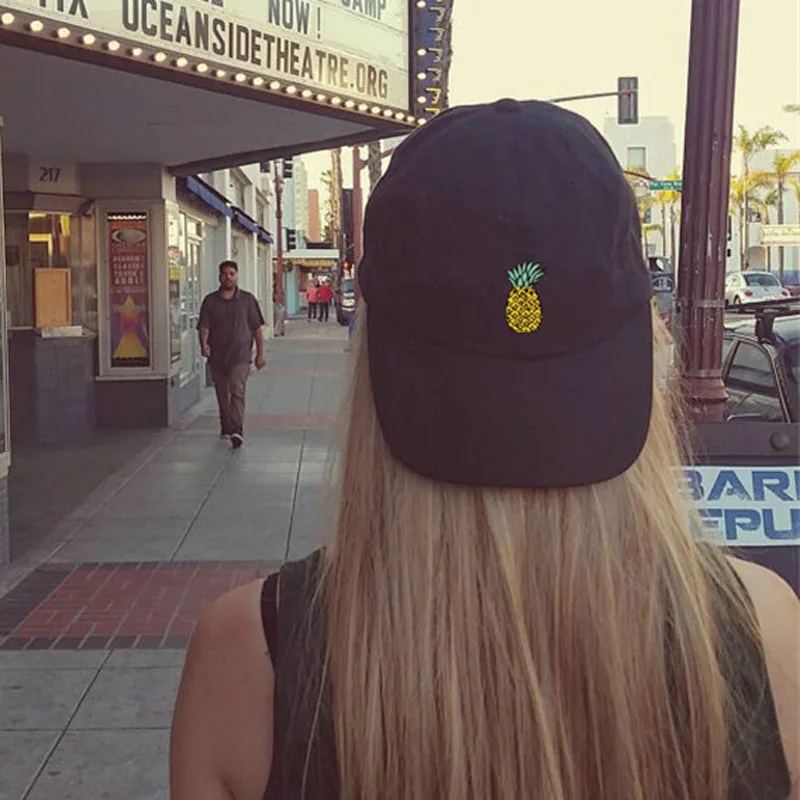 2018 ананас шляпа Вышивка Бейсбол Кепки унисекс Хип Хоп Хлопок Snapback s Забавный