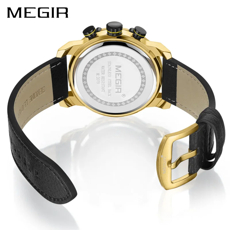 

MEGIR Chronograph Sport Men Watch Luxury Quartz Watches Men Clock Army Military Wristwatches Hour Relogio Masculino ML2079