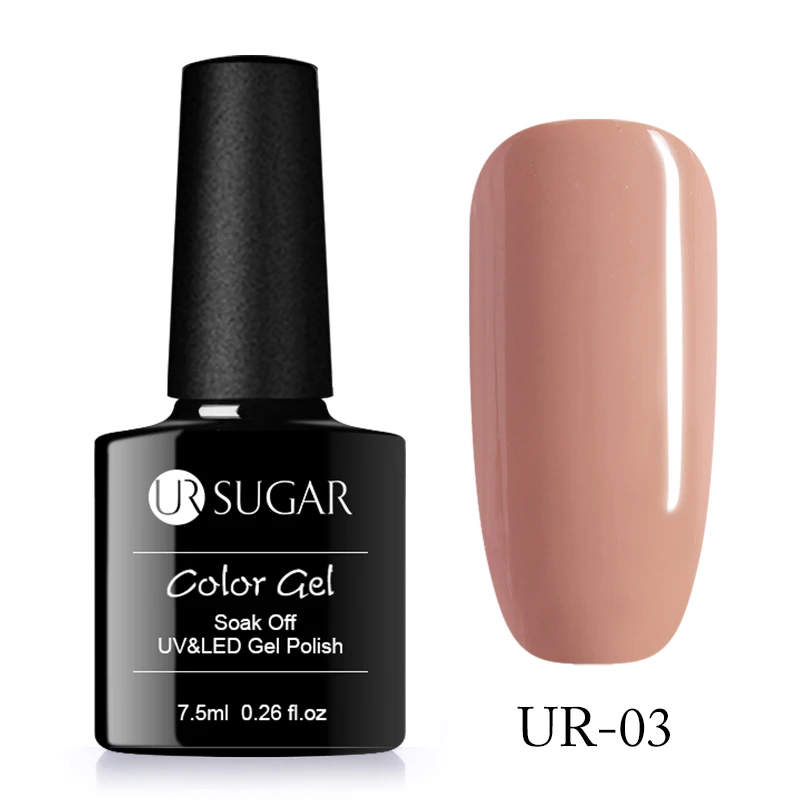 UR-03 Ur Sugar 7,5 мл цветной УФ-Гель-лак розовый красный полуперманентный замачиваемый УФ светодиодный Гель-лак для ногтей DIY маникюр лак для ногтей - Цвет: UR-03