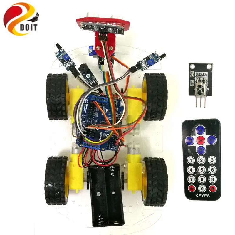 ИК контроль отслеживания препятствий 4WD Arduino робот шасси автомобиля комплект с UNO