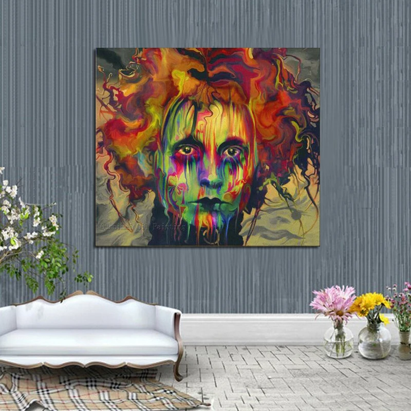 

Pure Hand Painted High Quality Abstract Edward Portrait Oil Painting On Canvas Decorative Wall Pictures Home Decor