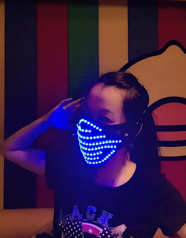 Светодиодный светильник RGB Mutilcolor маска героя для лица диджея вечерние