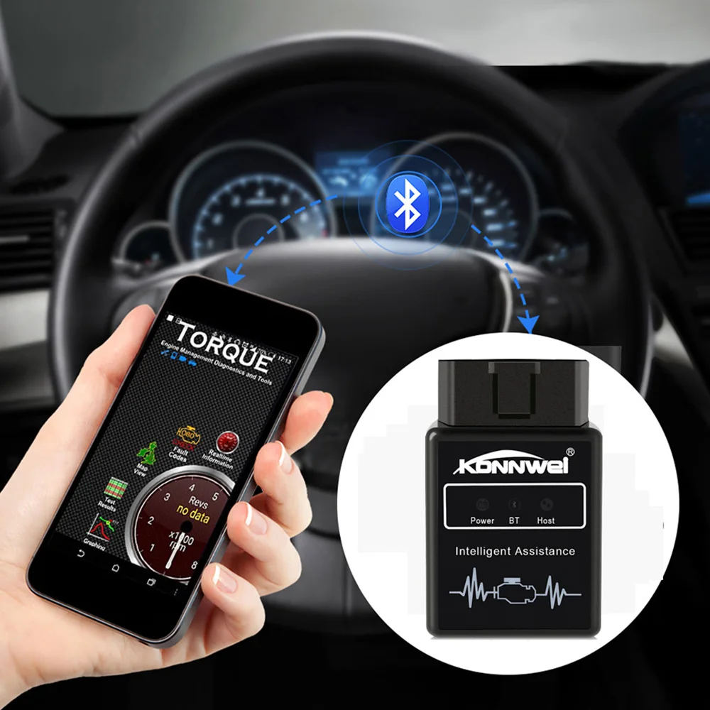 ELM327 Bluetooth V1.5 OBD2 сканер адаптер KW912 считыватель кодов сканирующий инструмент