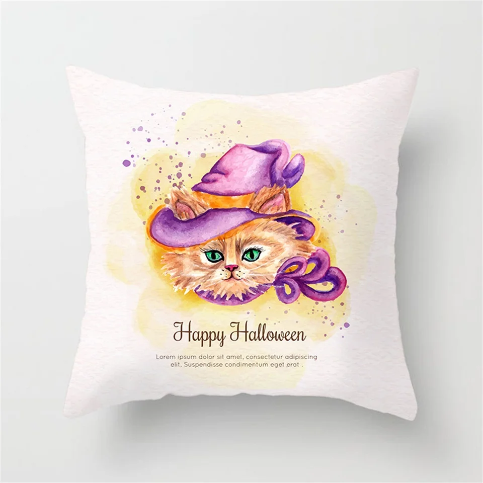 Pillow Cover F Tronzo/наволочка на Хэллоуин 45x45 см, вечерние наволочки для Счастливого Хэллоуина, вечерние наволочки с тыквенным черепом - Цвет: Pillow Cover F