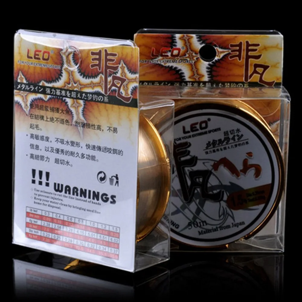 Новинка рыболовная леска LEO с высоким содержанием углерода 50 м фторуглеродная в