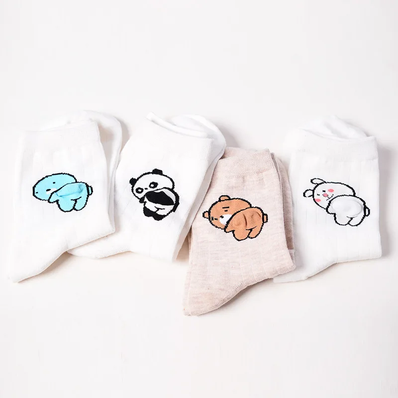 

Lovely Cute Mischievous Naughty Adorable Cartoon Animal Zoo Cotton Woman Socks Fashion Soft Comfortable Sox Meias Short Socks