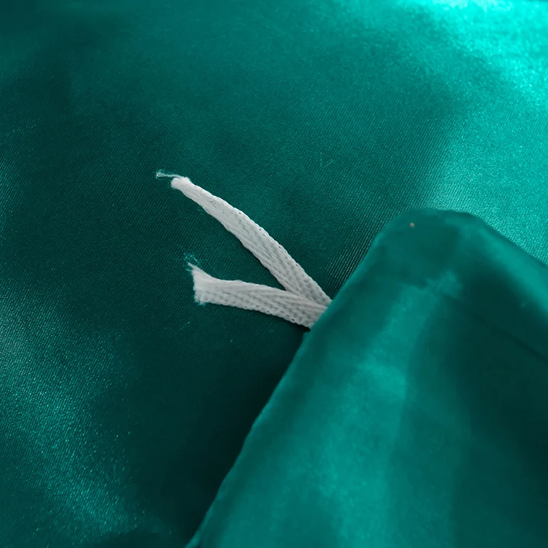 Liv-Esthete Luxury Satin Silk Green Bedding Sets Silky 1pcs Duvet Cover Set Bed Set Single Double Queen King Quilt Cover