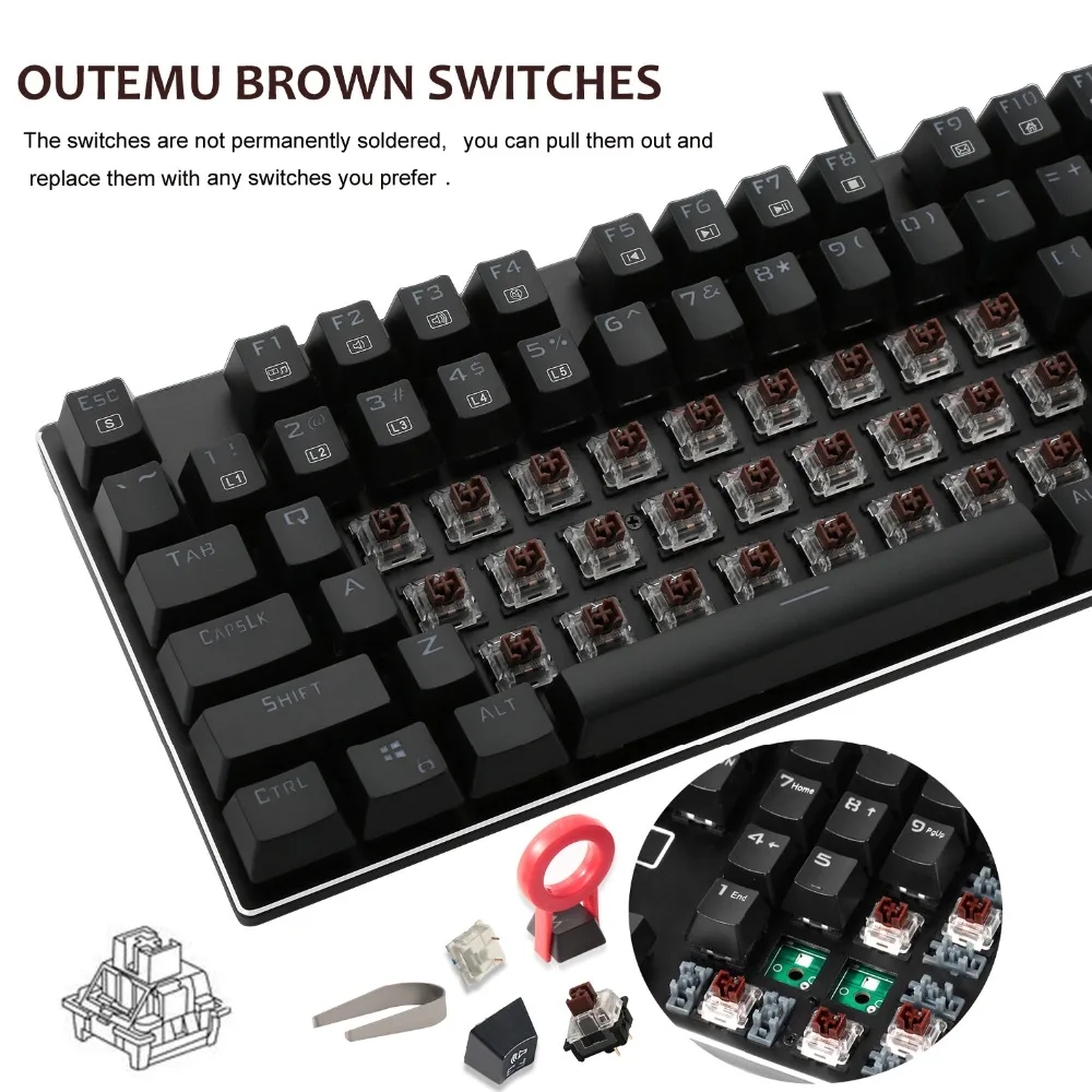 Механическая клавиатура TKL 81 клавиша RGB светодиодный алюминиевый игровой клавиатуры с подсветкой со съемным кабелем для планшетного компьютера Huo Ji Z88
