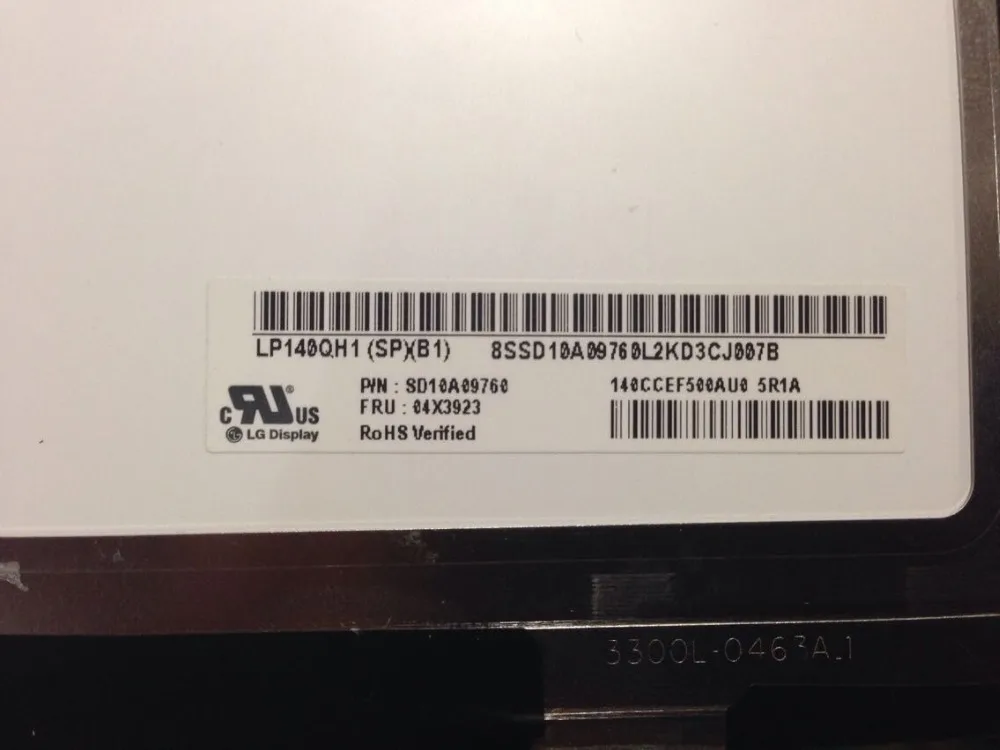 Новый оригинальный брендовый ЖК экран LP140QH1 SP B1 (SP)(B1) 2560*1440 (не сенсорный) forThinkPad New X1