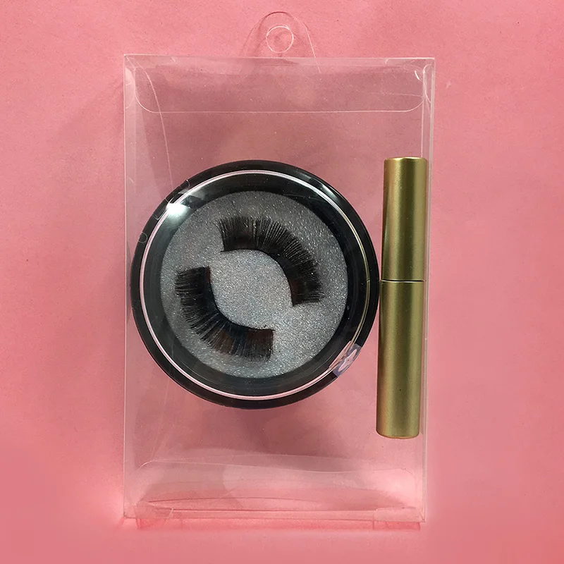 

Magnetic Liquid Eyelashes Kit Magnetic 3D Eyelashes Liquid Eyeliner with False Lashes Eyelash Curler Reusable Falses SMJ
