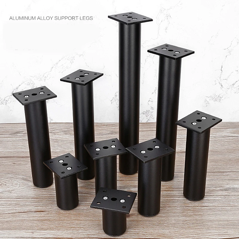 4 шт. H6-30cm регулируемые Сменные ножки для мебели, опорные ножки из алюминиевого сплава для шкафа, дивана, телевизора, шкафа, ножки серебристого/черного цвета