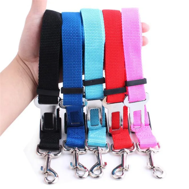 5 Colors Nylon Seat Belts for Small Dogs Solid Harness on Car Long Rope Keep Dog Safe Fashion Collars QYS002 | Дом и сад