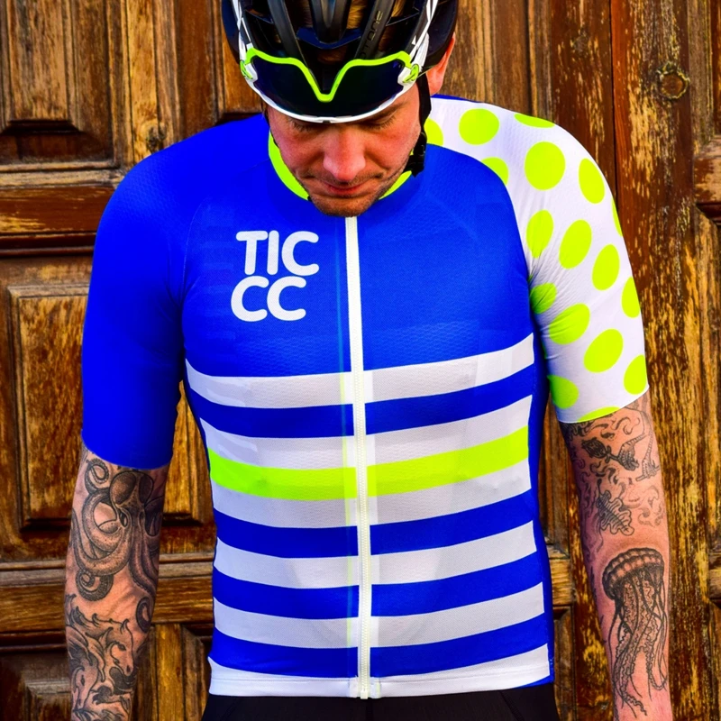 TICCC Pro Team летние велосипедные Джерси Мужская дышащая футболка с коротким рукавом