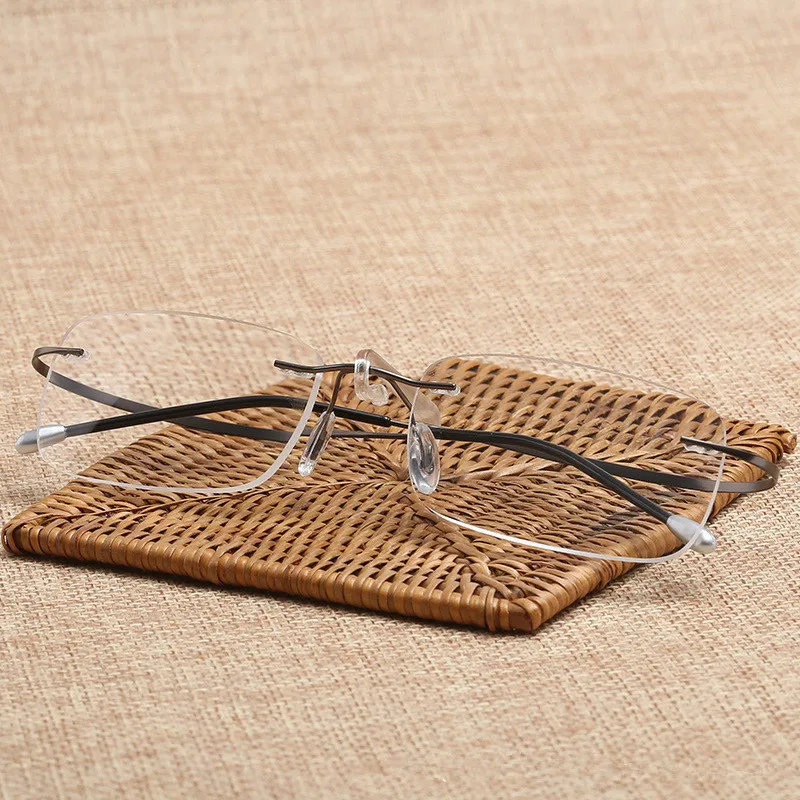 Титановый сплав ультра легкие очки для чтения + 1 5 2 3 4 без оправы sin montura gafas de lectura