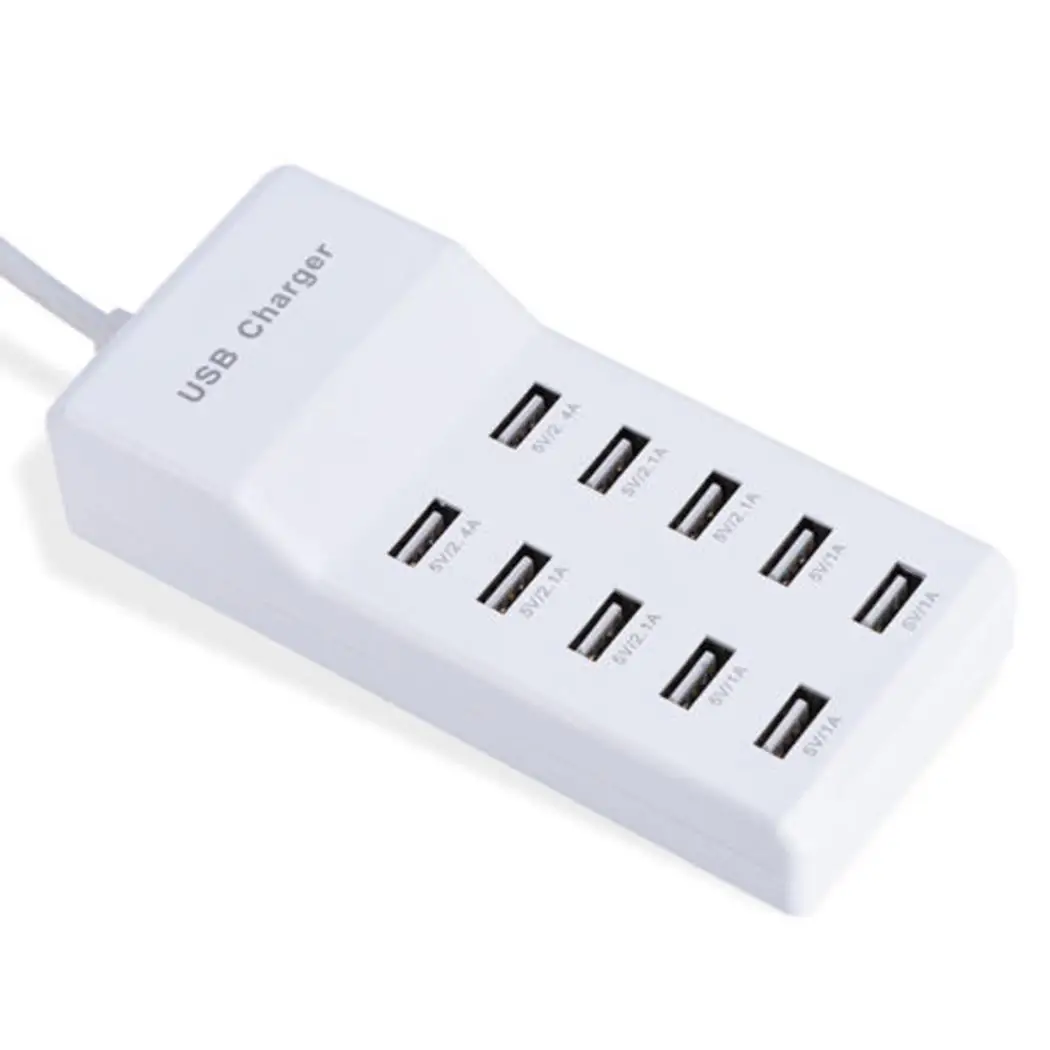 10 Interface USB Charging Station Power Adapter Stylish design with distinctive look. Wall 5V 10A Charger Hub | Мобильные телефоны