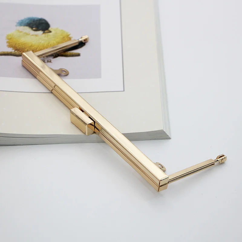 gold 20 см античная латунь Золото Gunmetal DIY багаж и сумки Аппаратные части металлический кошелек рамка кошелек Obag ручки - Цвет: gold