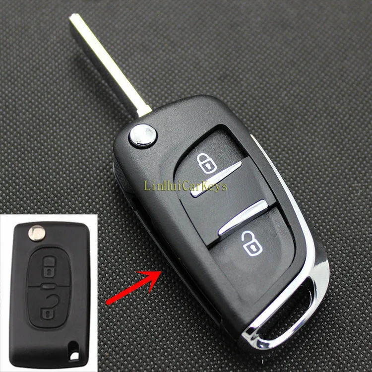 

PINECONE for CITROEN C4 C5 C-QUATRE C-TRIOMPHE Car Key Case 2 Buttons No Groove Blade VA2 Modified Car Key Shell Cover 1 Pc