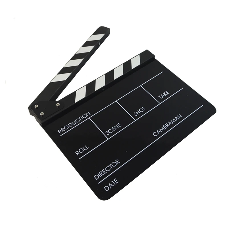 Ролевые Игры Экшн-фильм Clapperboard Видео Сцена Slate Cut Prop 29 8 см * 24 Акриловая Clapper доска