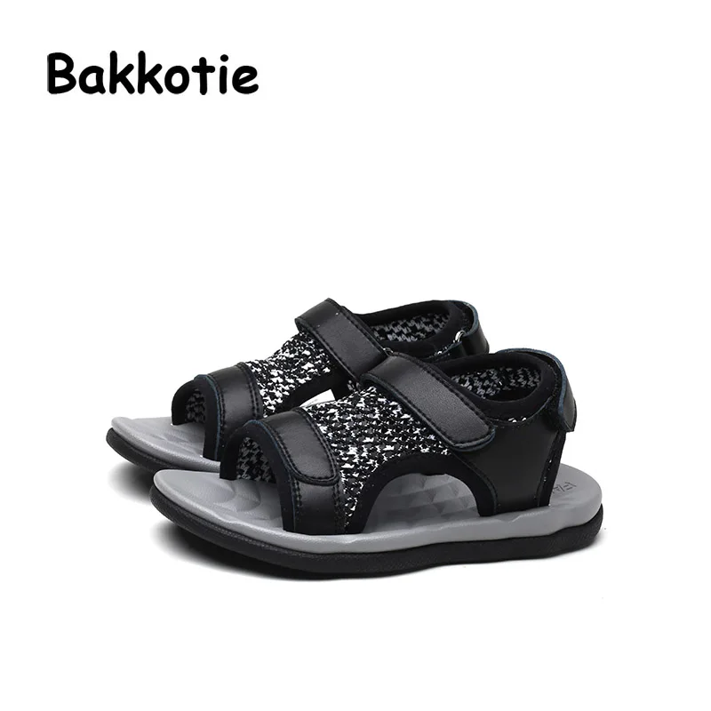 Bakkotie 2017 Новая Мода Летний Ребенок Мальчик Сандалии Черный Малыш Комфорт Бренд