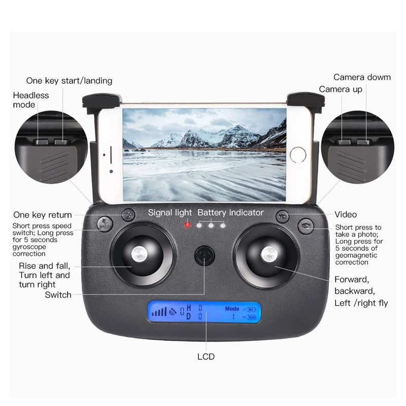 Sg906 Rc беспилотный с Gps Wi-Fi камера бесщеточный Селфи складной Drone Hd 4K камерой долгое