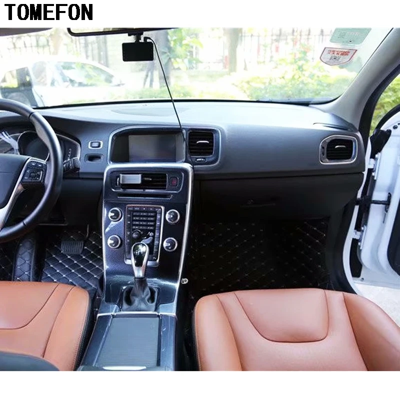 TOMEFON для Volvo S60 2014-2018 ABS углеродное волокно краска Межкомнатная Дверная панель