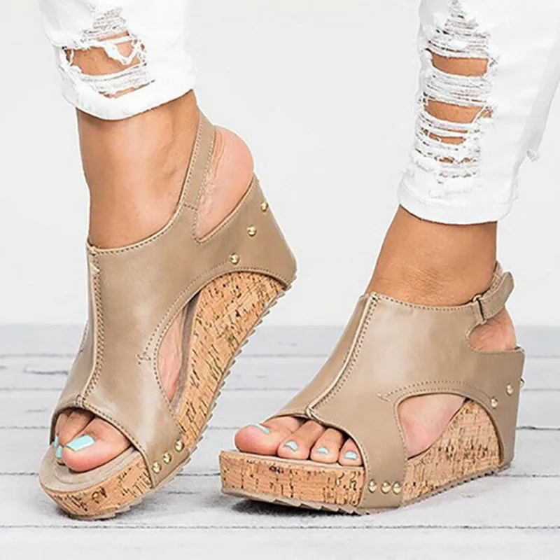 Женские сандалии на платформе Laamei летние туфли сабо танкетке Espadrilles