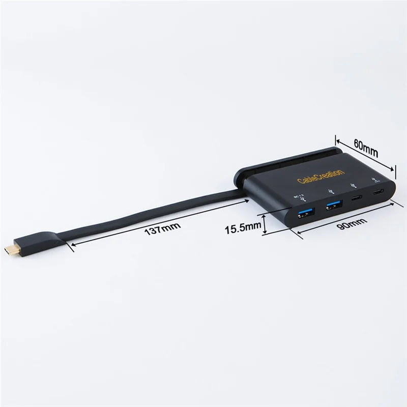 Адаптер передачи данных и зарядки PD типа C на 2 USB 3 0 + совместим с Thunderbolt поддержка