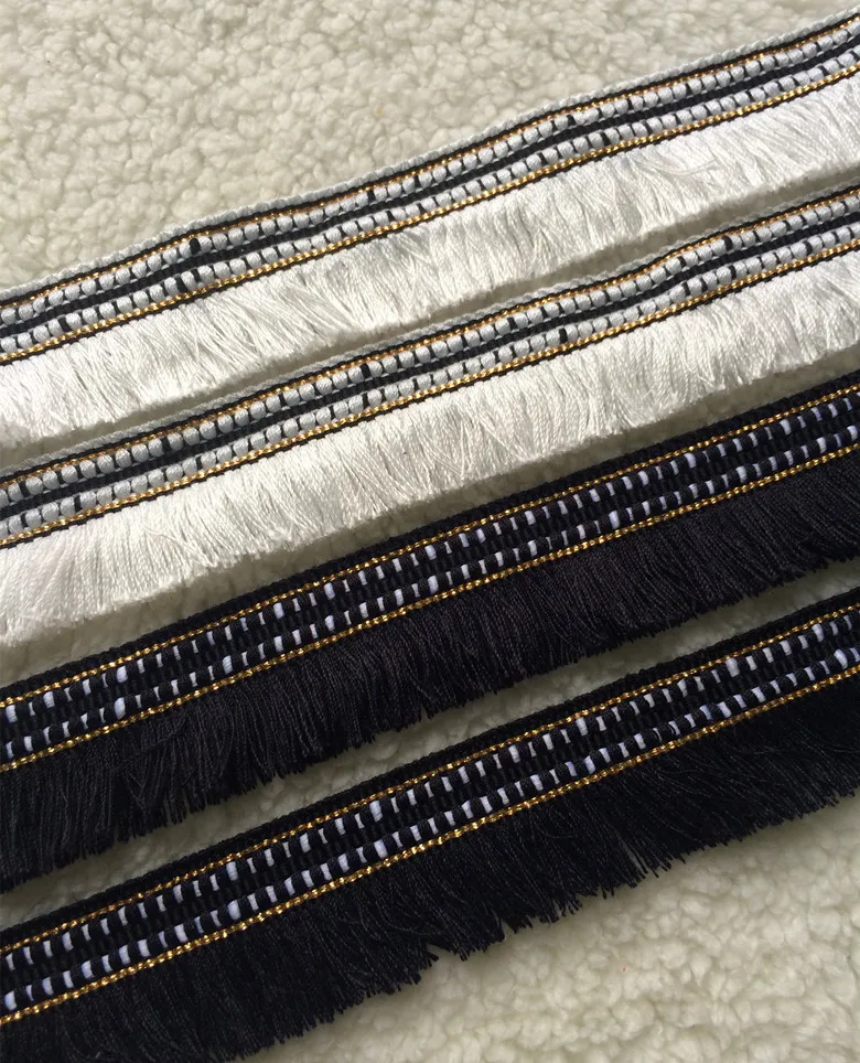 10 ярдов/партия хлопковая отделка бахромой и кисточками венецианская кружевная