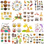 Милые Мультяшные животные, железные нашивки, одежда, Декор, стикер, сделай сам, единорог, полосы, значки, тепловая передача тепла для футболки, печать E