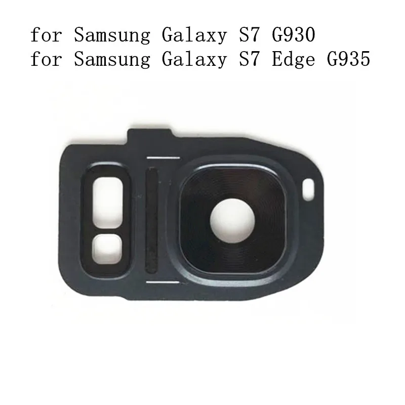 Для samsung Galaxy S7 G930 край G935 задняя Камера Стекло крышка объектива с Frame Держатель