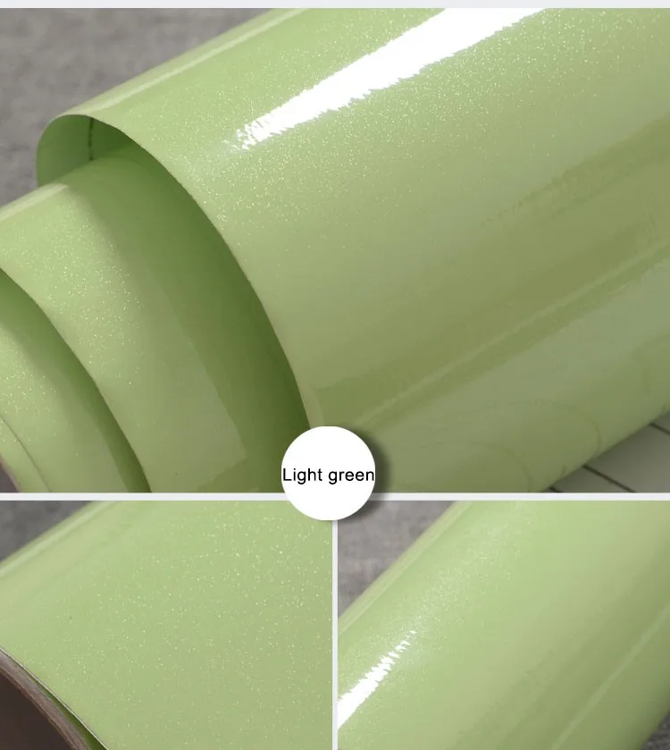 Глянцевая DIY декоративная пленка ПВХ самоклеющаяся настенная бумага Съемная виниловая контактная бумага для кухонных шкафов Водонепроницаемая настенная бумага