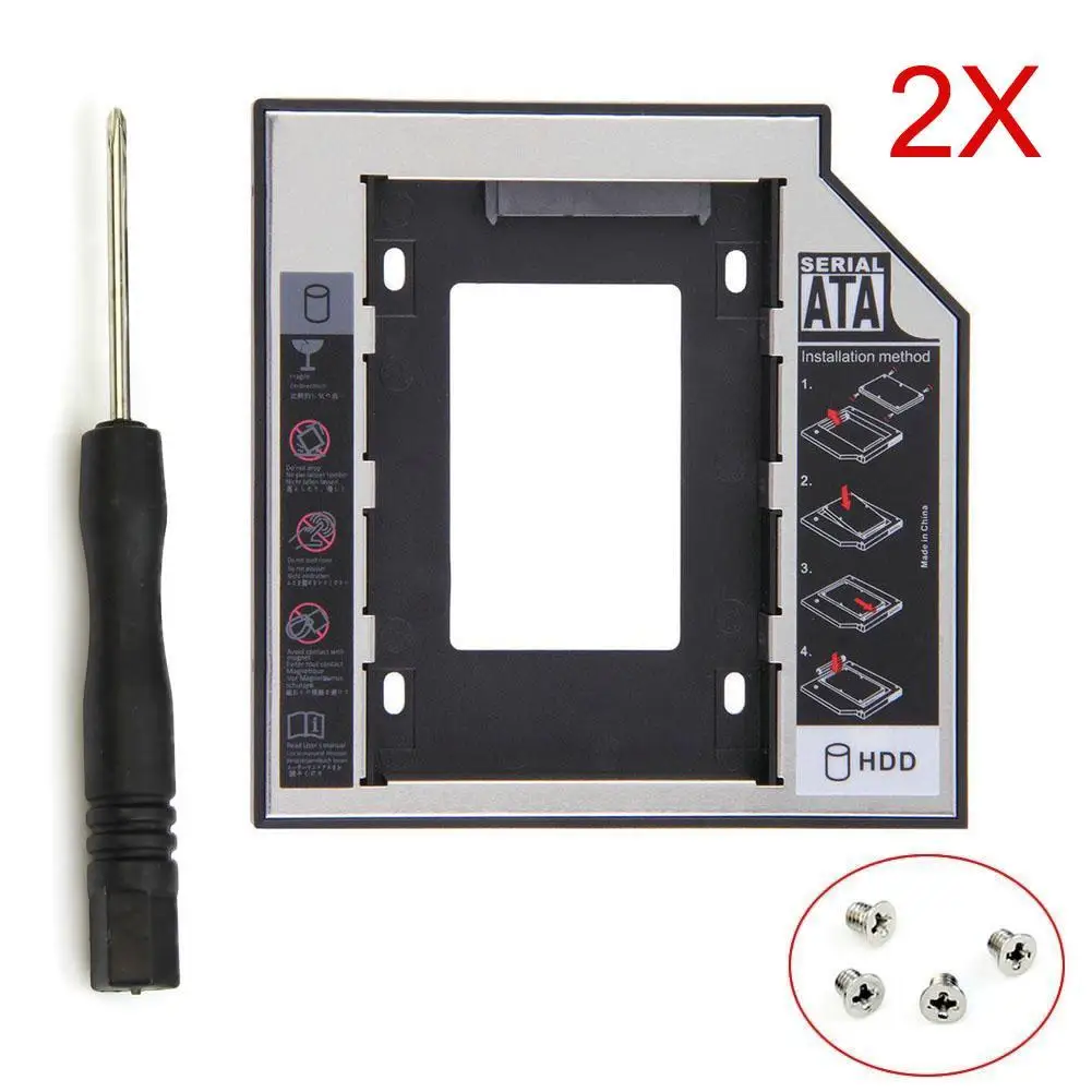 2 шт./упак. Universal 9 5mm 12 7mm 5 &quotSATA 2nd HDD SSD жесткий диск Caddy для ноутбука CD/Φ Оптический