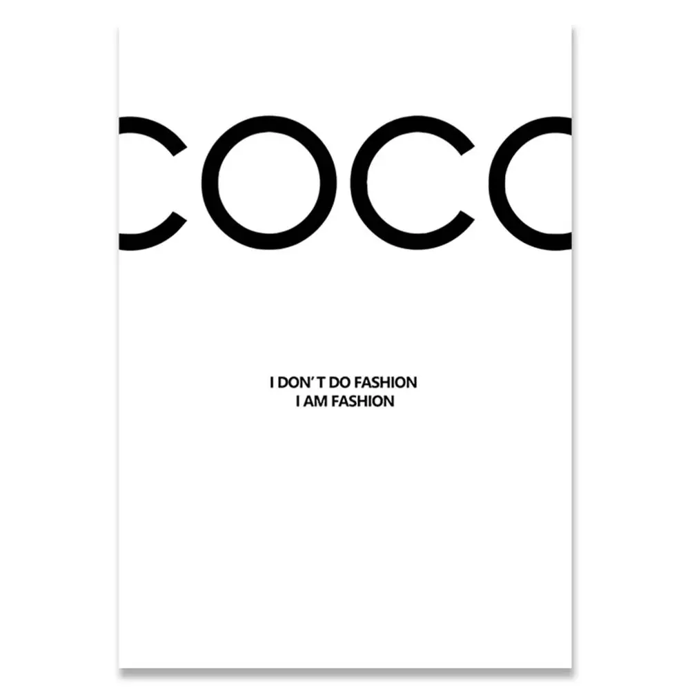 A Современная мода COCO черные губы сексуальные настенные украшения для девочек Холст плакат минималистичный принт Картина Настенная картина для гостиной домашний декор - Цвет: A