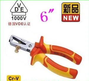 Плоскогубцы для снятия изоляции из нержавеющей стали хромованадиевой 6 дюймов 1000