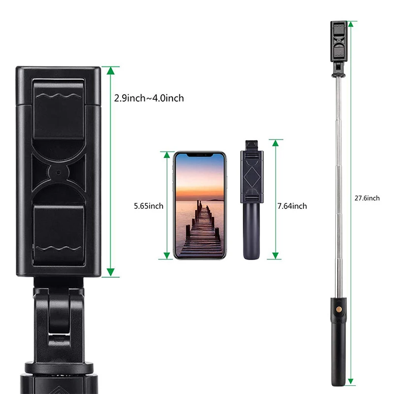 Bluetooth в режиме 3 1 палка для селфи штатив Трипод мобильного телефона Iphone 8 7 X Мини
